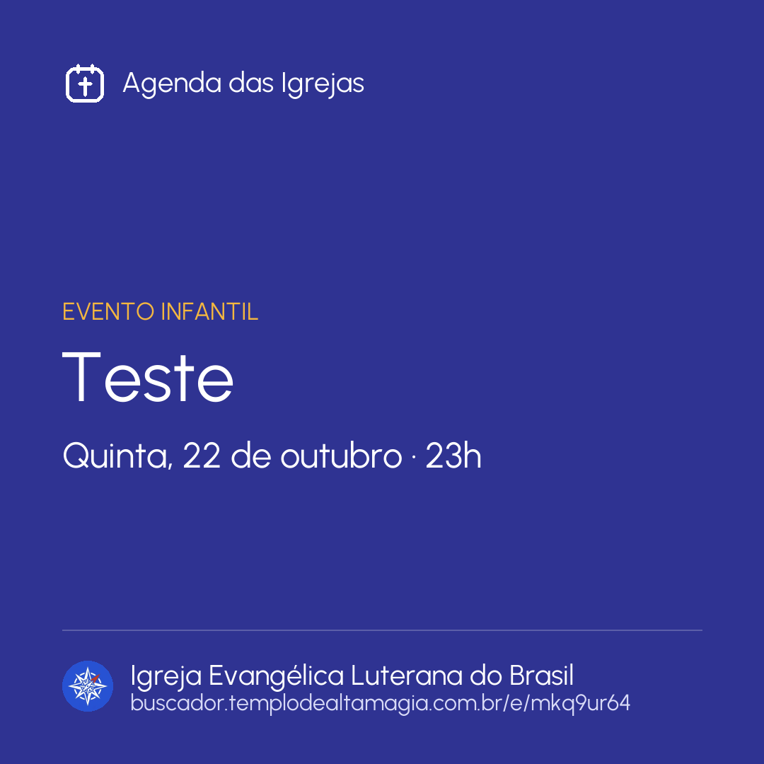 Card do evento para post